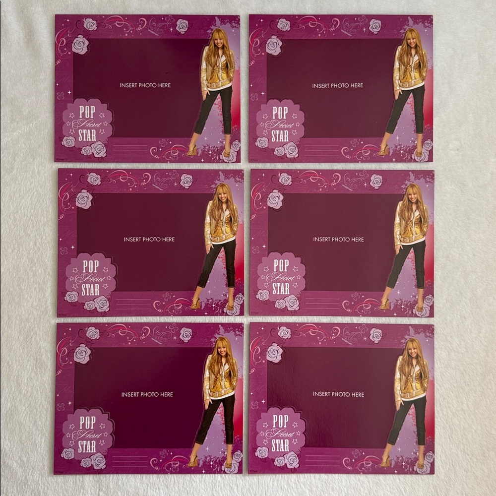{NEW} Disney | 2009 Hannah Montana Photo Note Cards & Envelopes Set of 6 - Picture 2 of 15